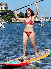 Sensuous old woman is spreading her hips for money