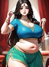 Aroused BBW wife enjoys interracial threesome with a cuckold husband