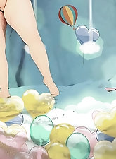 Redhead MILF pisses and takes a shower