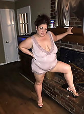 BBW Hotwife in Clear Heels