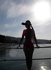 On beach of Alania, Turkey